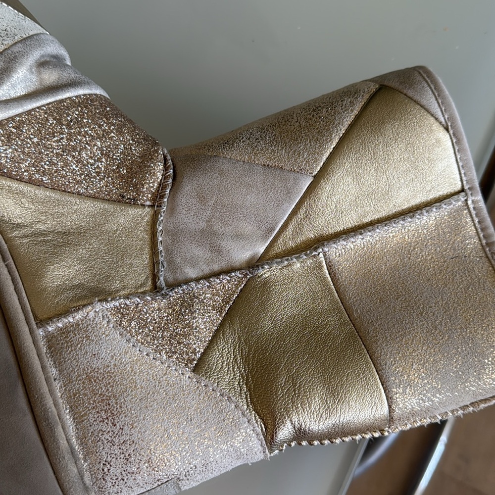 Ugg Womens Classic Glitter Patchwork Metallic Boo… - image 6